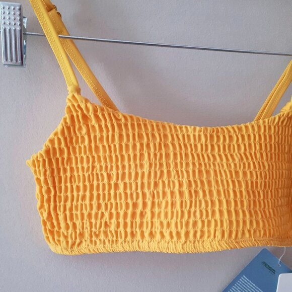 NWT Mosmann yellow lined ribbed bikini top and bottom set, M - Picture 16 of 16